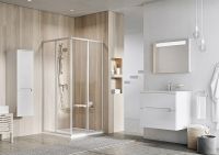 Душевая дверь Ravak Supernova SRV2-80 S профиль Сатин стекло Transparent арт-14V40U02Z1 — фото 3, Раздвижные душевые двери