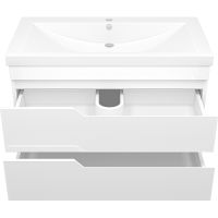 Тумба с раковиной Misty Софт 90 подвесная Белая глянцевая арт-УТ000015048 — фото 4, Тумбы с раковиной