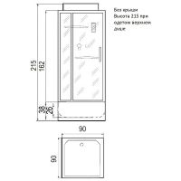 Душевая кабина River Tana 90x90 Б/К с поддоном арт-10000003118 — фото 7, Душевые кабины