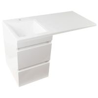 Тумба под раковину Style Line Даллас 100 Люкс Plus подвесная Белая арт-СС-00000567 — фото 1, Тумбы под раковину