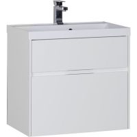 Тумба с раковиной Aquanet Латина 70 подвесная Белая арт-212835 — фото 1, Тумбы с раковиной