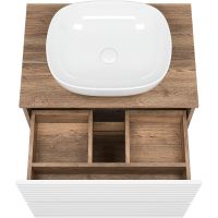 Тумба под раковину Brevita Dakota 70 Белая матовая Дуб Галифакс олово арт-DAK-07070-19/01-2Я — фото 5, Тумбы под раковину