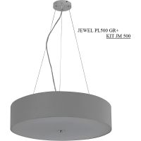 Потолочный светильник Crystal Lux Серый Хром арт-JEWEL PL500 GR — фото 2, Накладные светильники