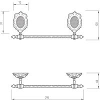 Полотенцедержатель Migliore Cleopatra Хром арт-16671 — фото 3, Полотенцедержатели