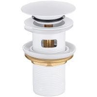 Донный клапан Allen Brau Priority click-clack Белый матовый арт-5.31023-21 — фото 1, Донные клапаны