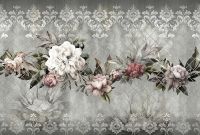 Фреска Ortograf Splendo 31736 Фактура бархат FX Флизелин (4*2,7) Серый/Зеленый, Цветы арт-31736 (бархат FX) — фото 2, Фрески