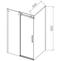 Душевой уголок Vincea Como-N 120x100 профиль Черный стекло прозрачное арт-VSR-4CN1012CLB — фото 7, Прямоугольные душевые уголки