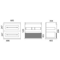 Тумба с раковиной Misty Марта 70 подвесная Белая арт-УТ000013429 — фото 9, Тумбы с раковиной