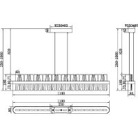 Подвесной светильник Maytoni Modern Mirage Прозрачный Латунь арт-MOD173PL-L48BS3K — фото 6, Подвесные светильники
