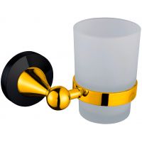 Стакан для зубных щеток CeramaLux Luxury Черный Золото арт-57502 — фото 1, Стаканы для зубных щеток