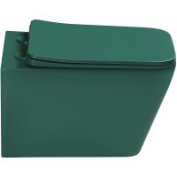 Товар: Унитаз SantiLine подвесной Зеленый матовый с сиденьем Микролифт арт-SL-5007G - фото 2 Унитаз SantiLine подвесной Зеленый матовый с сиденьем Микролифт арт-SL-5007G — фото 2, Подвесные унитазы