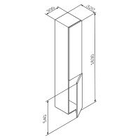 Товар: Шкаф пенал AM.PM Gem 30 R подвесной Белый арт-M90CHR0306WG - фото 9 Шкаф пенал AM.PM Gem 30 R подвесной Белый арт-M90CHR0306WG — фото 9, Пеналы для ванной комнаты