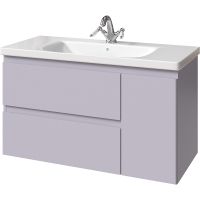 Тумба под раковину Caprigo Forte 100 подвесная Серая матовая арт-36115R-SF028 — фото 1, Тумбы под раковину