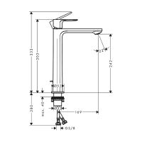 Товар: Смеситель для раковины Hansgrohe Rebris S Хром арт-72580000 - фото 5 Смеситель для раковины Hansgrohe Rebris S Хром арт-72580000 — фото 5, Смесители для раковины
