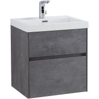 Тумба под раковину BelBagno Pietra Mini 50 подвесная Stucco Cemento арт-PIETRA MINI-500AS-2C-SO-SCM — фото 2, Тумбы под раковину