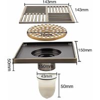 Душевой трап Gappo с решеткой Бронза арт-G81501-4 — фото 13, Трапы для душа