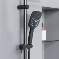 Душевая система Damixa Eclipse Черная матовая арт-931000300 — фото 8, Душевые стойки