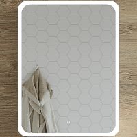 Зеркальный шкаф STWORKI Монтре 60 Мон.03.60/W с подсветкой Белый арт-431930 — фото 2, Зеркальные шкафы в ванную