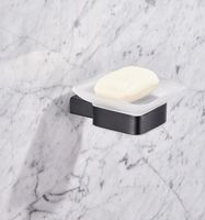 Мыльница Milacio Ultra / чёрная матовая / настенная / нержавеющая сталь и стекло арт-MCU.952.MB — фото 3, Мыльницы