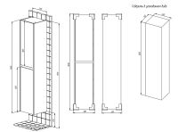 Шкаф пенал Creto Etna 35 подвесной Soft арт-4-1035S — фото 3, Пеналы для ванной комнаты