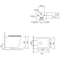 Унитаз биде SantiLine подвесной Черный матовый с сиденьем Микролифт арт-SL-5004MB-BD — фото 2, Подвесные унитазы