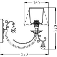 Товар: Настенный светильник Maytoni Royal Classic Soffia Бежевый Бронза арт-RC093-WL-01-R - фото 4 Настенный светильник Maytoni Royal Classic Soffia Бежевый Бронза арт-RC093-WL-01-R — фото 4, Бра