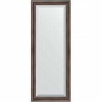 Зеркало Evoform Exclusive 131х51 с фацетом в багетной раме - Палисандр 62 мм арт-BY 1154 — фото 1, Зеркала в ванную комнату