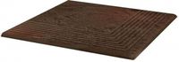 Ступень угловая Ceramika Paradyz Semir Brown Stopnica Narozna структурная 30х30 см арт-41033 — фото 1, Ступени и клинкер
