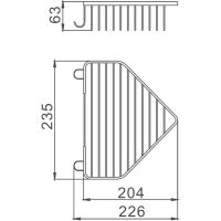 Товар: Полка корзина Haiba угловая Хром арт-HB335 - фото 2 Полка корзина Haiba угловая Хром арт-HB335 — фото 2, Полки для ванной и душа