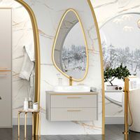 Тумба с раковиной Brevita Elche 80 подвесная Серый кашемир Золото арт-УТ000022432 — фото 5, Тумбы с раковиной