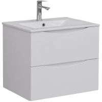 Тумба с раковиной Bond Wave 60 подвесная Белая глянцевая арт-T01600-S05W — фото 2, Тумбы с раковиной