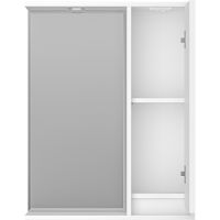 Зеркало со шкафом Brevita Balaton 65 R с подсветкой Белое матовое арт-BAL-04065-01-П — фото 3, Зеркальные шкафы в ванную