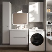 Тумба под раковину Style Line Марелла 70 Люкс Plus подвесная Белый матовый антискрейтч арт-СС-00002407 — фото 4, Тумбы под раковину