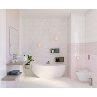 Керамическая плитка Cersanit Pudra мозаика рельеф розовый настенная 20х44 см арт-PDG073D — фото 2, Мозаика