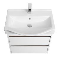 Тумба под раковину Aquaton Нортон 65 подвесная Белая глянцевая арт-1A248801NT010 — фото 2, Тумбы под раковину