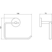 Держатель туалетной бумаги Aquatek Бетта Хром арт-AQ4608CR — фото 2, Держатели туалетной бумаги