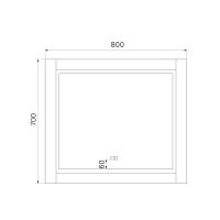 Зеркало Iddis Oxford 80 с подсветкой Белое арт-ЗЛП110 — фото 4, Зеркала в ванную комнату