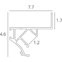 Профиль алюминиевый Artelamp Gap для натяжного потолка Белый арт-A650233P — фото 2, Профили для светодиодных лент