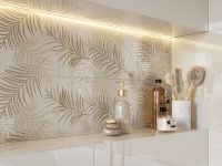 Керамический декор Cersanit Chance Вставка светло-бежевая листья 15922 25х75 см арт-х9999284713 — фото 2, Керамическая плитка
