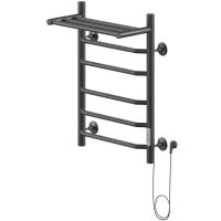 Электрический полотенцесушитель Ника Way-3 60/40 с полкой Черный матовый арт-WAY-3 60/40 с/п черн прав — фото 1, Электрические полотенцесушители