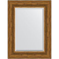 Зеркало Evoform Exclusive 79х59 с фацетом в багетной раме - Травленая бронза 99 мм арт-BY 3394 — фото 1, Зеркала в ванную комнату