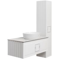 Тумба под раковину La Fenice Cubo 90 подвесная Белая матовая арт-FNC-01-CUB-B-90 — фото 9, Тумбы под раковину