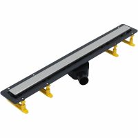 Душевой лоток Allen Brau Infinity 85 с решеткой Нержавеющая сталь / под плитку арт-9.50006.SS — фото 1, Душевые лотки