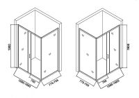 Товар: Душевой уголок Orange 160x80 профиль Хром стекло прозрачное арт-E23-16080TCR - фото 8 Душевой уголок Orange 160x80 профиль Хром стекло прозрачное арт-E23-16080TCR — фото 8, Прямоугольные душевые уголки