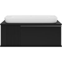 Тумба с раковиной Brevita Savoy 90 подвесная Черная матовая арт-УТ000014896 — фото 2, Тумбы с раковиной