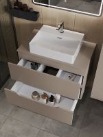 Тумба с раковиной Orange Line 80 подвесная Латте матовый арт-Li-80TuLMDF+B04-500W — фото 4, Тумбы с раковиной