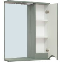 Зеркало со шкафом Runo Афина 60 с подсветкой Цемент арт-00-00001207 — фото 2, Зеркальные шкафы в ванную