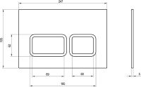 Товар: Клавиша смыва Ravak Twin Flat Сатин арт-X01739 - фото 3 Клавиша смыва Ravak Twin Flat Сатин арт-X01739 — фото 3, Кнопки смыва