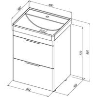 Товар: Тумба под раковину Aquanet Ирис new 60 Белая глянцевая арт-310152 - фото 10 Тумба под раковину Aquanet Ирис new 60 Белая глянцевая арт-310152 — фото 10, Тумбы под раковину