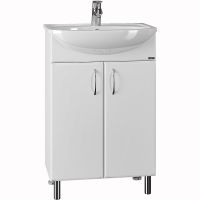 Тумба под раковину СанТа Уют 55 Белая арт-201087 — фото 1, Тумбы под раковину